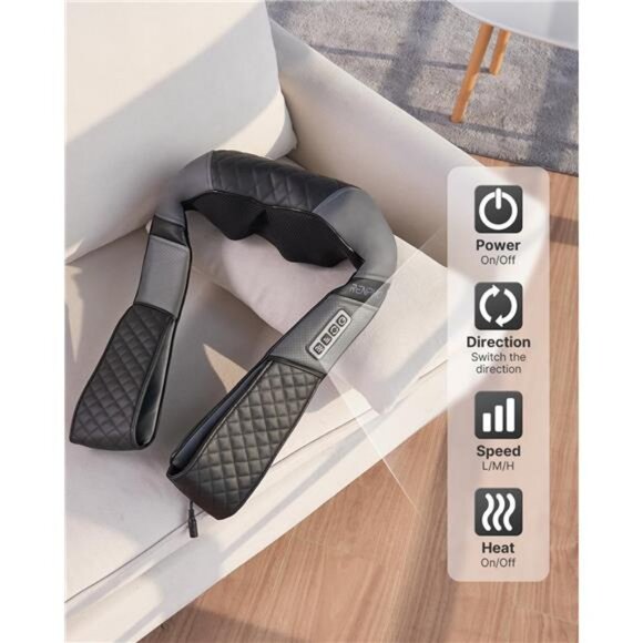 Neck Massager, [2025 Upgraded]  Neck and Back Massager, 5D Kneading - Picture 6 of 7